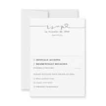 Foto RSVP de Casamento Mínimo Moderno Branco