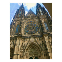 Rua. Catedral de Vitus em Praga, República Checa