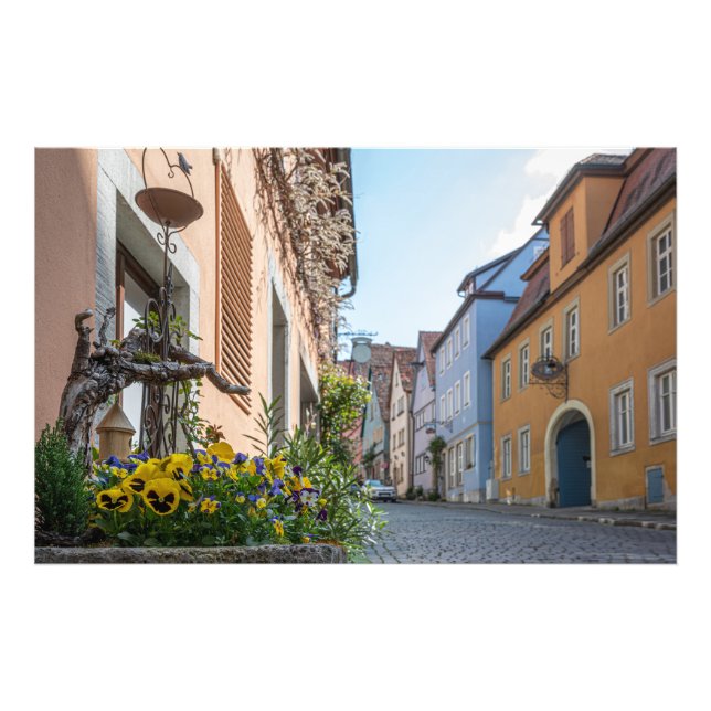 Foto Rua colorida em Rothenburg ob der Tauber (Frente)