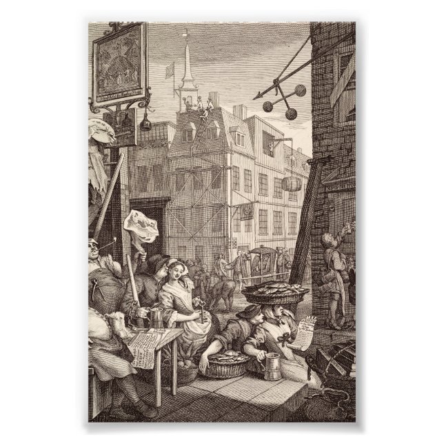 Foto Rua da Cerveja de William Hogarth (Frente)