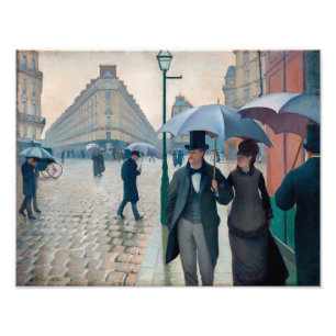 Foto Rua de Paris em Dia Chuvoso Gustave Caillebotte