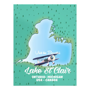Foto rua do lago Clair EUA Canadá mapa do lago