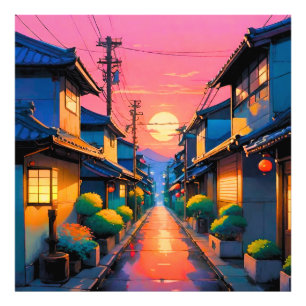 Foto Ruas Silenciosas, Luzes Quentes numa Rua Japonesa
