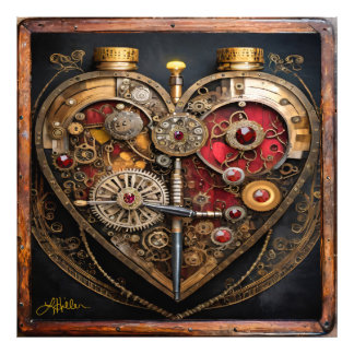 Foto Rubis e Engrenagens Steampunk Coração Sombrio