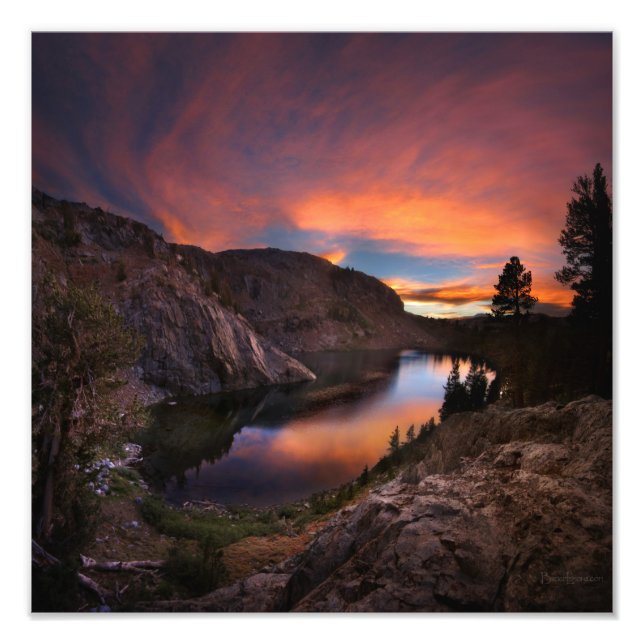 Foto Ruby Lake Sunset - John Muir Trail - Sierra Nevada (Frente)