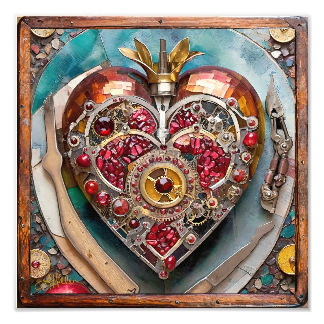 Foto Ruby Pomegranate Heart Steampunk (Frente)