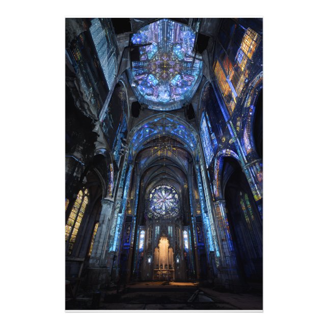 Foto Ruined Cathedral Stained Glass Projection Glow (Frente)