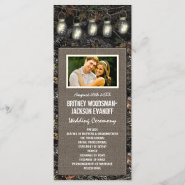 Foto Rustic Mason Jar Camo Programas de Casamento