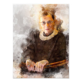 Foto Ruth Bader Ginsburg com o Juiz Robe Portrait