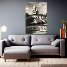 Foto Sacré Coeur vintage preto e branco