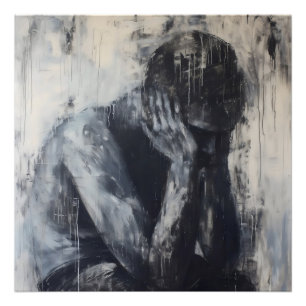 Foto Sad Man Abstrato Art