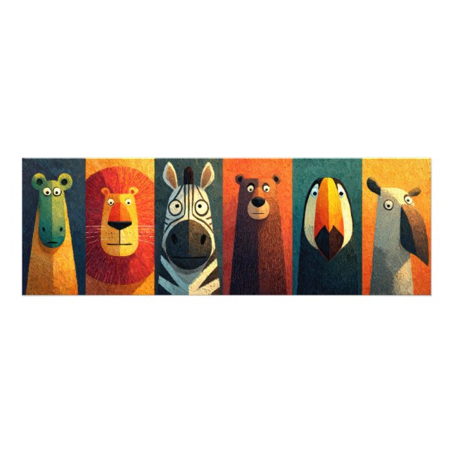 Foto Safari Animal Lineup Color Poster (Frente)