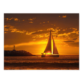 Foto Sailboat at Sunset - Marina Del Rey, CA
