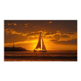 Foto Sailboat at Sunset - Marina Del Rey, CA