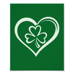 Foto Saint Patrick's Day Engraçado Shamrock Heart Irish