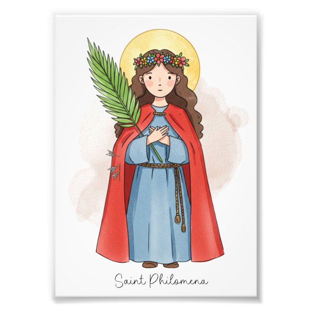 Foto Saint Philomena, Catholic Photo Print (Frente)