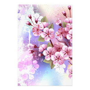 Foto Sakura rosa no fundo da pintura