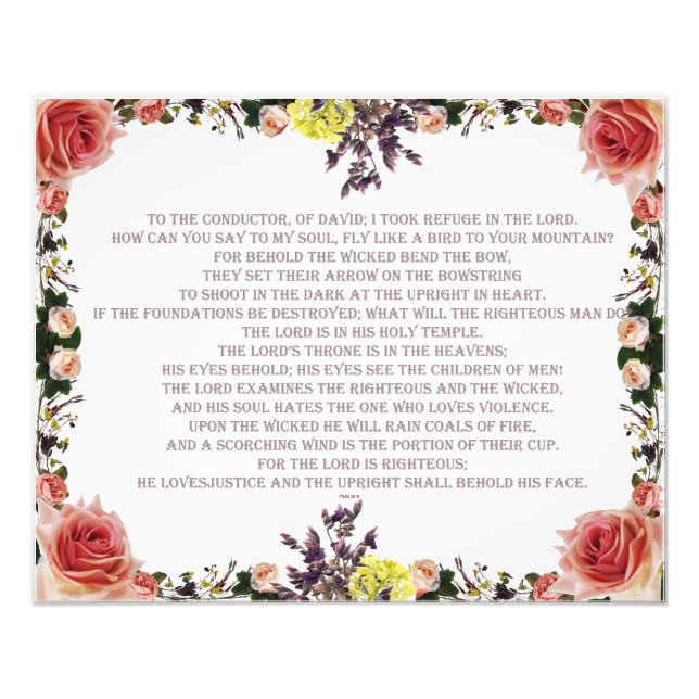 Foto Salmo 11, O Senhor Adorava Justiça, (Frente)