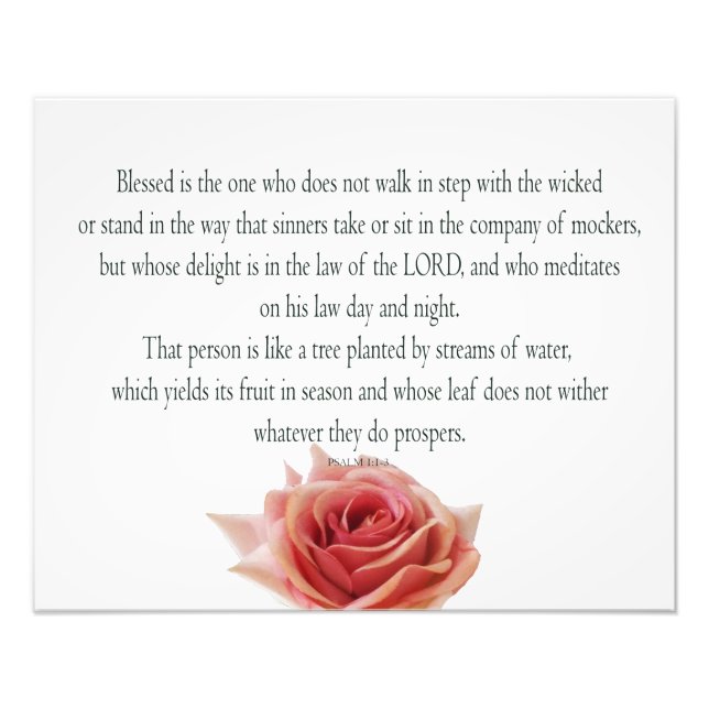 Foto Salmo 1, Dia e Noite da Lei, Fluxos de Águas, (Frente)