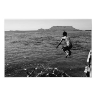 Foto Salto para Sea Montecristi República Dominicana BW