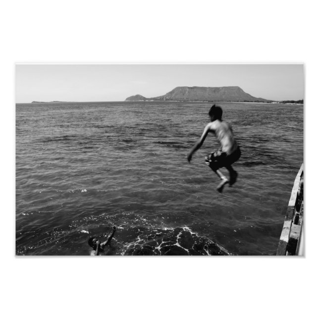 Foto Salto para Sea Montecristi República Dominicana BW (Frente)