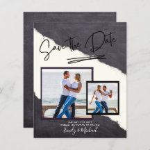 FOTO Salvar a data - Script manuscrito moderno