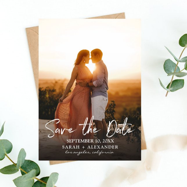 Foto - Salve o Cartão de Data Vertical & Caligrafi (Criador carregado)