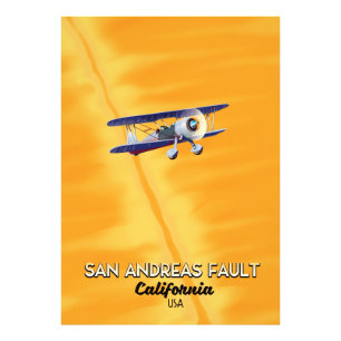 Foto San Andreas culpa Poster de viagens da Califórnia