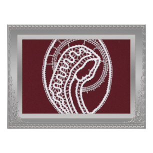 Foto Santo Mary Elegante de borda prateada personalizad