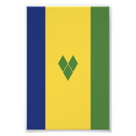 Foto Santo Vincent e bandeira das Granadinas