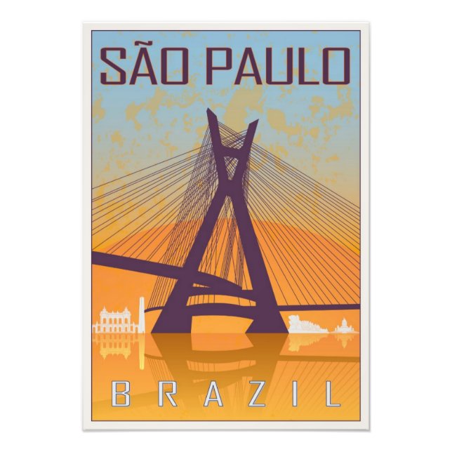 Foto Sao Paulo vintage poster (Frente)