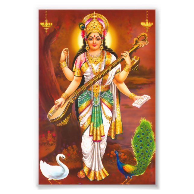 Foto Saraswati Impressão (4" x 6") - Versão 2 (Frente)