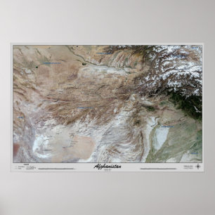 Foto satélite do impressão do mapa do poster de