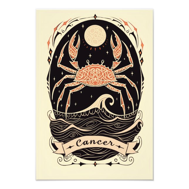 Foto Satin Photo Paper Cancer Celestial Zodiac (Frente)