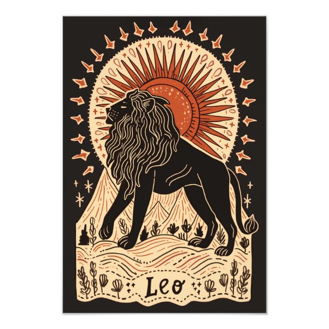 Foto Satin Photo Paper Leo Celestial Zodiac (Frente)