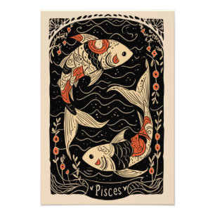 Foto Satin Photo Paper Peixes Celestial Zodiac