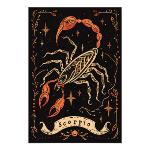 Foto Satin Photo Paper Scorpio Celestial Zodiac