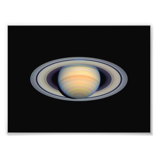 Foto Saturno (telescópio Hubble) (Frente)