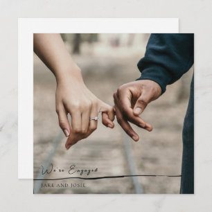 Foto, script engajado cartão de festas de anúncio