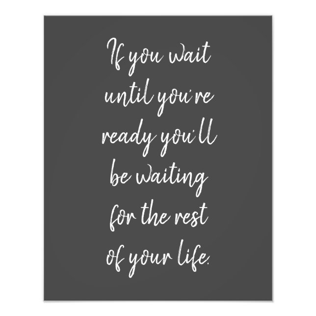 Foto Se você esperar até estar pronto para impressão de (Frente)