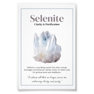 Foto Selenite Crystal Meaning Poster