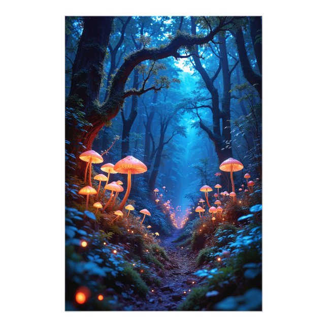 Foto Selva de Dreamlike com Flora Bioluminescente (Frente)