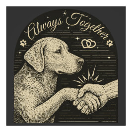 Foto Sempre Juntos" Amizade de Cães Vintage