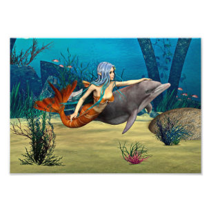 Foto Sereia com golfinho
