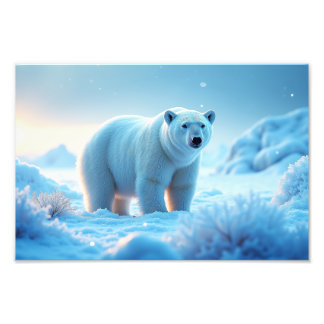 Foto Serene Ártico Sunset com Urso Polar - Natureza