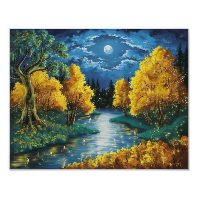 Foto Serene Autumn Landscape Oil Painting (Frente)