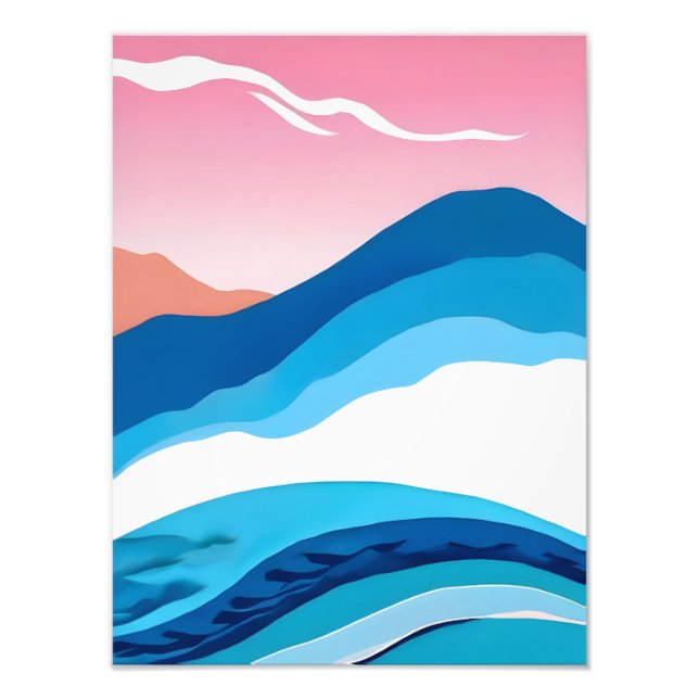 Foto Serene Mountain Dreamscape - Abstrato Landscape (Frente)