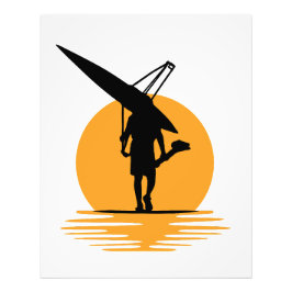 Foto Serene Sunset Rwing:Minimalista Oarsman Silhouette