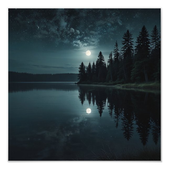 Foto Serenidade do Lago ao Luar (Frente)