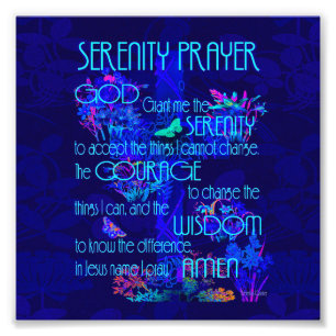 Foto Serenity Prayer em Azul